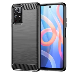 Carbon Case Lankstus Dėklas Xiaomi Redmi Note 11 Juodas