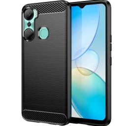 carbon Case Silikoninis Lankstus Anglies Juodos Spalvos Dangtelis, Skirtas infinix Hot 12 Pro carbon Case Silikoninis Lankstus Anglies Juodos Spalvos Dangtelis, Skirtas infinix Hot 12 Pro