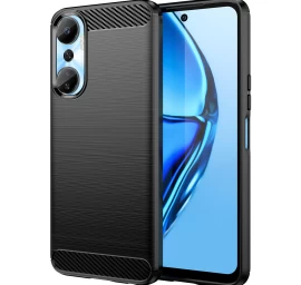 carbon Case Silikoninis Lankstus Anglies Juodos Spalvos Dangtelis, Skirtas infinix Hot 20