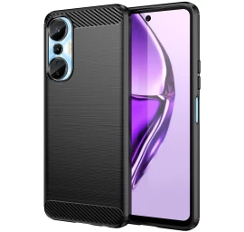 carbon Case Silikoninis Lankstus Anglies Juodos Spalvos Dangtelis, Skirtas infinix Hot 20s
