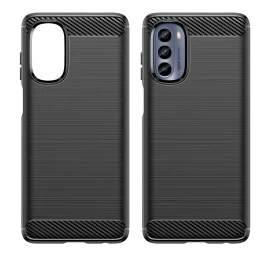 Carbon Case Silikoninis Lankstus Anglies Juodos Spalvos Dangtelis, Skirtas Motorola Moto G62 5g Carbon Case Silikoninis Lankstus Anglies Juodos Spalvos Dangtelis, Skirtas Motorola Moto G62 5g