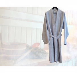 Chalatas Unisex Waffle Grey L