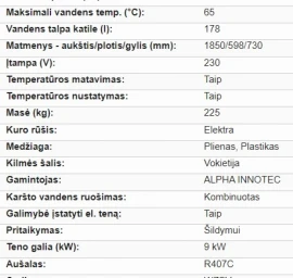 Geoterminis šilumos siurblys ALPHA INNOTEC ALTERRA WZSV 1,3-6kW