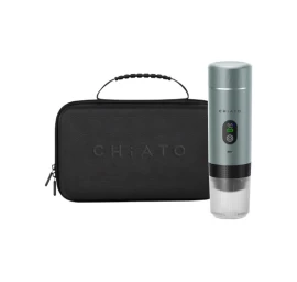 CHiATO brewPLAY Smart Traveller nešiojamo espreso aparato rinkinys – pilkas