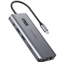 Choetech Daugiafunkcinis Hub'as Su Ekranu 12in1 Usb-c į 1xusb-c/4xusb-a/2xhdmi/1xvga/1xaux/ Atminties Kortelių Skaitytuvą Pilkos Spalvos (hub-m26) Choetech Daugiafunkcinis Hub'as Su Ekranu 12in1 Usb-c į 1xusb-c/4xusb-a/2xhdmi/1xvga/1xaux/ Atminties Kortelių Skaitytuvą Pilkos Spalvos (hub-m26)