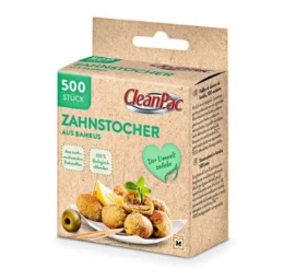 Cleanpac, Bambukiniai Dantų Krapštukai, 500 Vienetų (vokietijos Produktai).