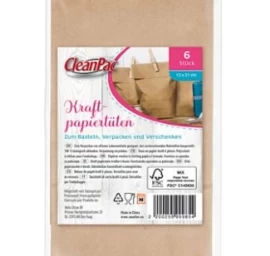 cleanpac Kraftpopieriniai Maišeliai, 6 Vnt. (vokietijos Produktai).