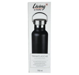 cleanpac, Nerūdijančio Plieno Butelis, Juodas, 750 Ml (vokietijos Produktai).