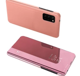 clear View Case Apverčiamasis Dangtelis samsung Galaxy A72 4g Rožinis