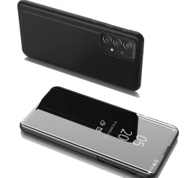 clear View Case Apverčiamasis Dėklas samsung Galaxy A53 5g, Juodos Spalvos