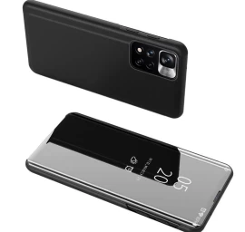 clear View Case Apverčiamasis Dėklas, Skirtas xiaomi Redmi Note 11s/note 11, Juodos Spalvos