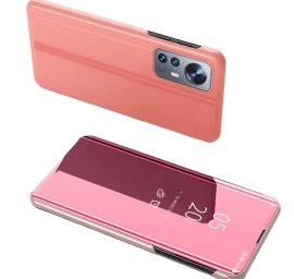 Clear View Case Xiaomi 12 Lite Dėklas Su Apverčiamuoju Dangteliu Rožinės Spalvos