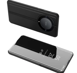 clear View Dėklas honor Magic5 Lite / X40 / X9a Juodas Apverčiamasis Dangtelis
