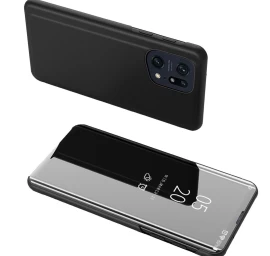 clear View Dėklas oppo Find X5 Pro Dėklas Su Apverčiamuoju Dangteliu, Juodas