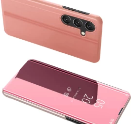 clear View Dėklas samsung Galaxy A24 4g, Apverčiamasis Dangtelis Rožinės Spalvos