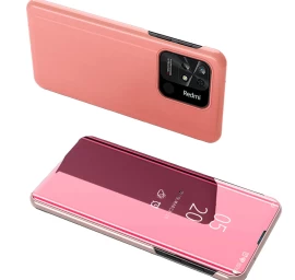 clear View Dėklas Xiaomi Redmi 10c Flip Cover Pink
