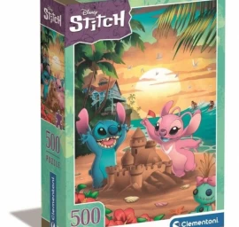 Clementoni Puzzle 500el Compact Stitch. Dygsnis Ir Angelas Paplūdimyje 35547