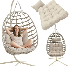 Cocoon Pakabinamas Fotelis Smėlio Spalvos