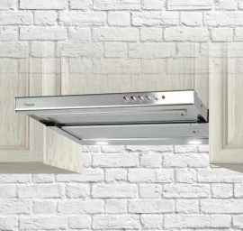 Cooker hood telescopic AKPO WK-7 LIGHT 50 INOX (265,5 m3/h; 500mm; inox color)