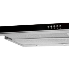 Cooker hood telescopic AKPO WK-7 LIGHT GLASS 60 INOX CZARNY (265,5 m3/h; 600mm; inox color)