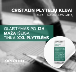 CRISTALIN SuperElastic kristalizuojantys geliniai plytelių klijai su trasu