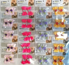 CROCI BEAUTY CHIC kaspinėlis su gumele 2vnt 3.5cm 20pak, C6020059
