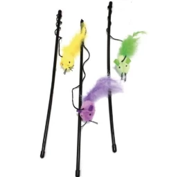 CROCI Color Mouse lazdelė katėms su pele 45cm 3vnt (6), C6098444