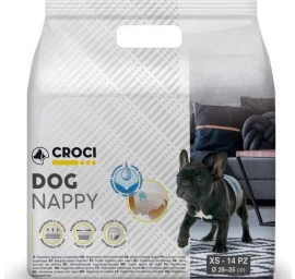 CROCI Dog Nappy sauskelnės šunim XS 1-2kg 14vnt., C6028305