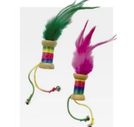 CROCI Rocet žaislas katėms ritė su plunksnom 4.5cm 2vnt, C6298746