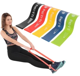 Crossfit Mini Band 5in1 Enero Fit Treniruočių Gumos Rinkinys