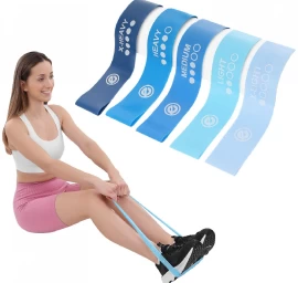 Crossfit Mini Blue Band 5in1 Enero Fit Pratimų Gumos Rinkinys