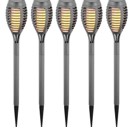 Dancing Flames Solar Lamp 12 Led Smd 7,5x7,5x46,5cm Kpl 5szt