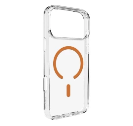 Dangtelis iphone 17 Pro Lite Magsafe - Skaidrus Oranžinis žiedas