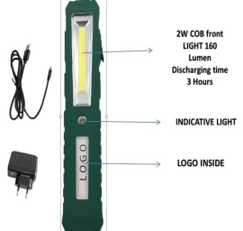 Darbo lempa akumuliatorinė Li-Ion, 1x2W COB LED (CW12)