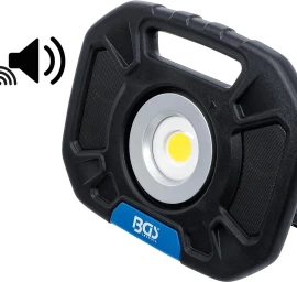 Darbo lempa | akumuliatorinė / powerbank | COB-LED | 40 W | su vidiniais garsiakalbiais (85332)