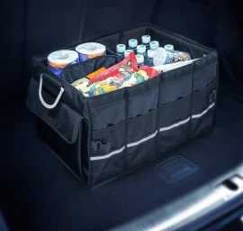 Daugiafunkcinė Automobilio Organizatoriaus Bagažinės Dėžė Juoda