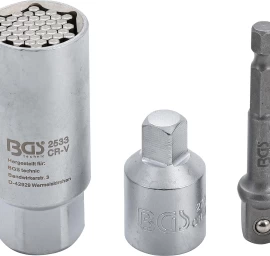 Daugiafunkcinė galvutė su adapterių rinkiniu | 10 mm (3/8) | 9 - 21 mm | 3 vnt. (92533)