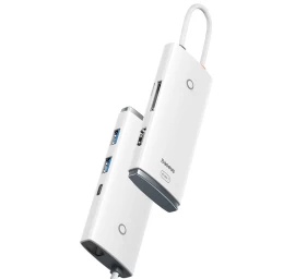 Daugiafunkcinis „hub Lite Series“ Usb-c 2x Usb Pd Hdmi Sd/tf, Baltas