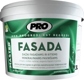 Dažai PRO Fasada A bazė, 3l