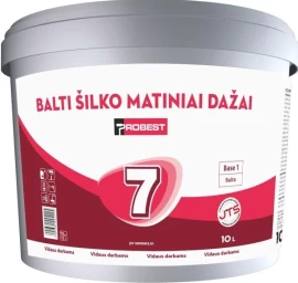 Dažai PROBEST 7, 3l balta sp. šilko matiniai