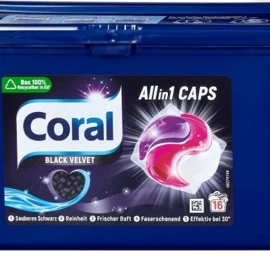 (de) coral Black Velvet Kapsulės Juodiems Skalbiniams, 16 Skalbimų (vokietijos Produktas)