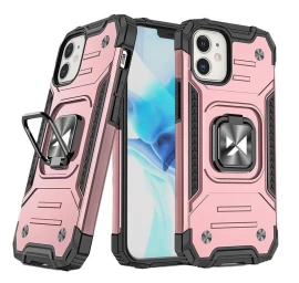 Dėklas iphone 14 Plus šarvuotas Dėklas Magnetinis Laikiklis žiedas Auksinis
