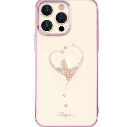 Dėklas iphone 14 Pro Max, Dekoruotas Kristalais Wish Series Rožinės Spalvos