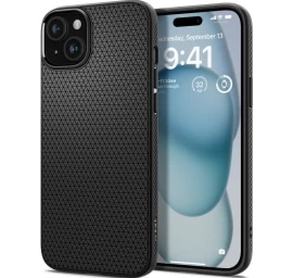 Dėklas iphone 15 Liquid Air - Matinės Juodos Spalvos