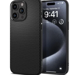 Dėklas iphone 15 Pro Liquid Air - Matinės Juodos Spalvos