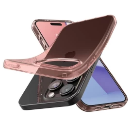 Dėklas iphone 15 Pro Max Crystal Flex - Rožinis Skaidrus