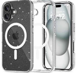 Dėklas iphone 16 Flexair Hybrid Magsafe - Skaidrus