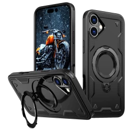 Dėklas iphone 16 Hybrid Armor Trendy Magsafe - Juodas