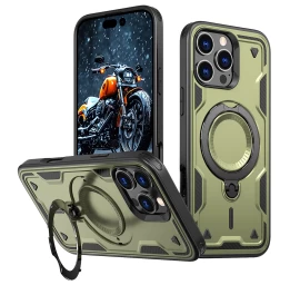 Dėklas iphone 16 Pro Max Hybrid Armor Trendy Magsafe - žalias