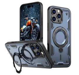 Dėklas iphone 16 Pro Max Hybrid Armor Trendy Su magsafe - Mėlynas